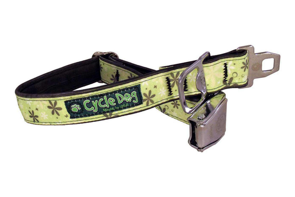 Pup Top Collar - Apple Green Retro Flowers