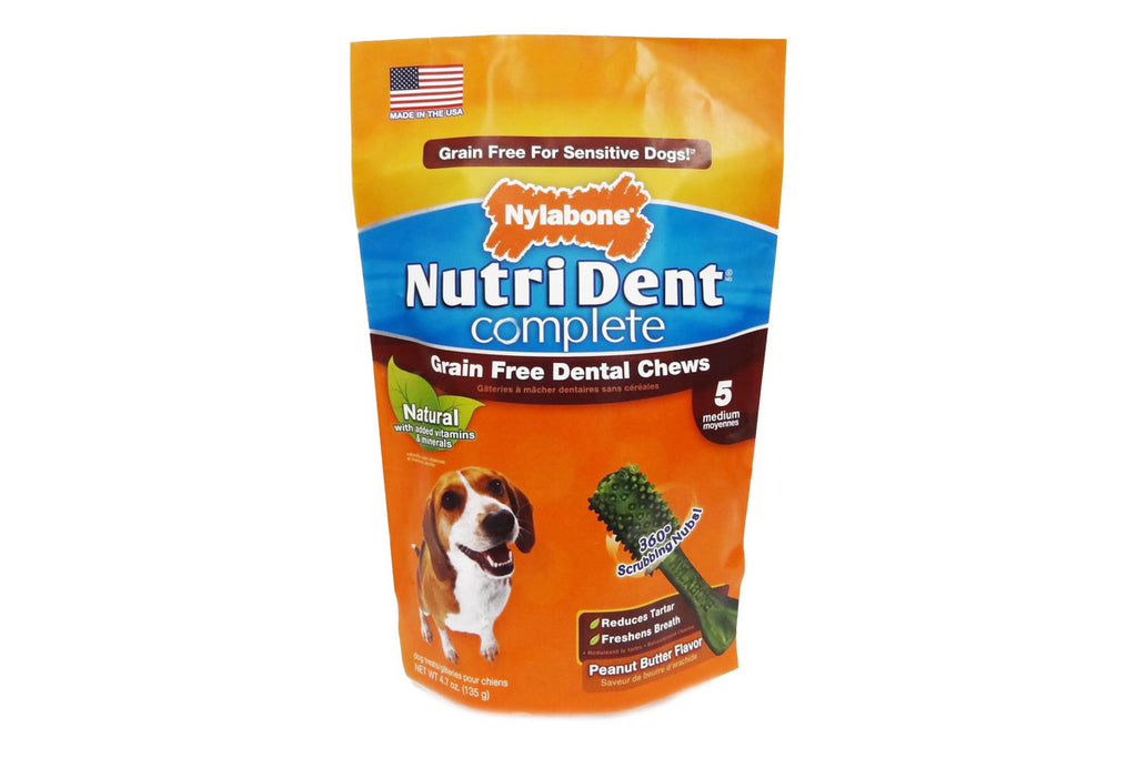 Nutri Dent Complete Grain Free Peanut Butter Dental Chew - Medium