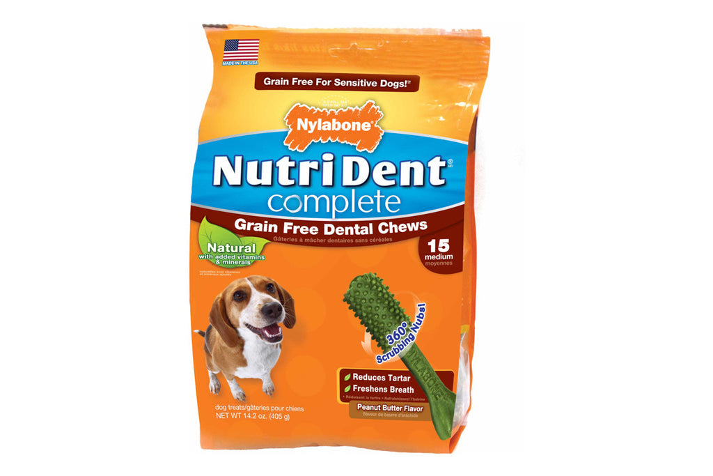 Nutri Dent Complete Grain Free Peanut Butter Dental Chew - Medium