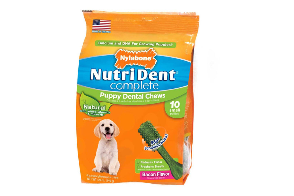 Nutri Dent Complete Puppy Bacon Dental Chew - Small