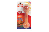 Nylabone Dura Chew Pizza Bumpy Bone in Souper Size. Bone is 8 inches in length.
