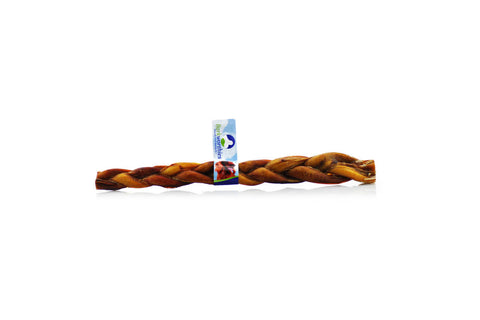Barkworthies Braided Bully Stick - 12 inches in length