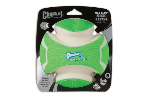Chuckit! Kick Fetch Glow Dog Ball - Small size has a 5 inch diameter