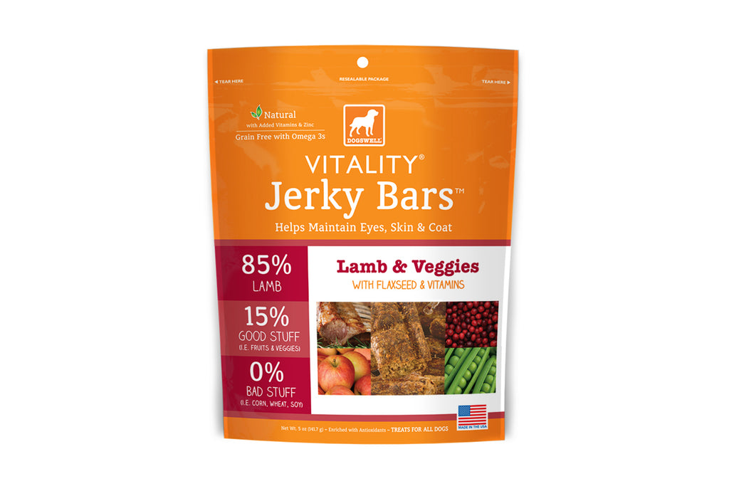 Vitality Jerky Bars Lamb & Veggies Dog Treats