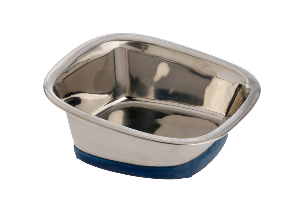 Premium Slanted Square Stainless Steel Bowl – Indestructible Dog