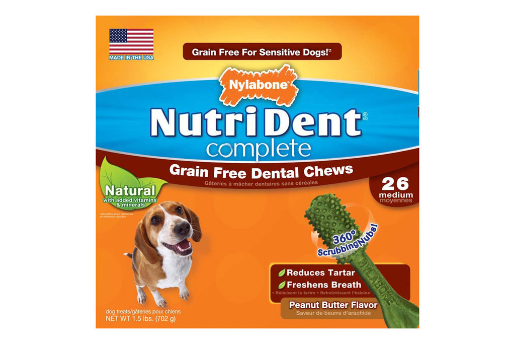 Nutri Dent Complete Grain Free Peanut Butter Dental Chew - Medium