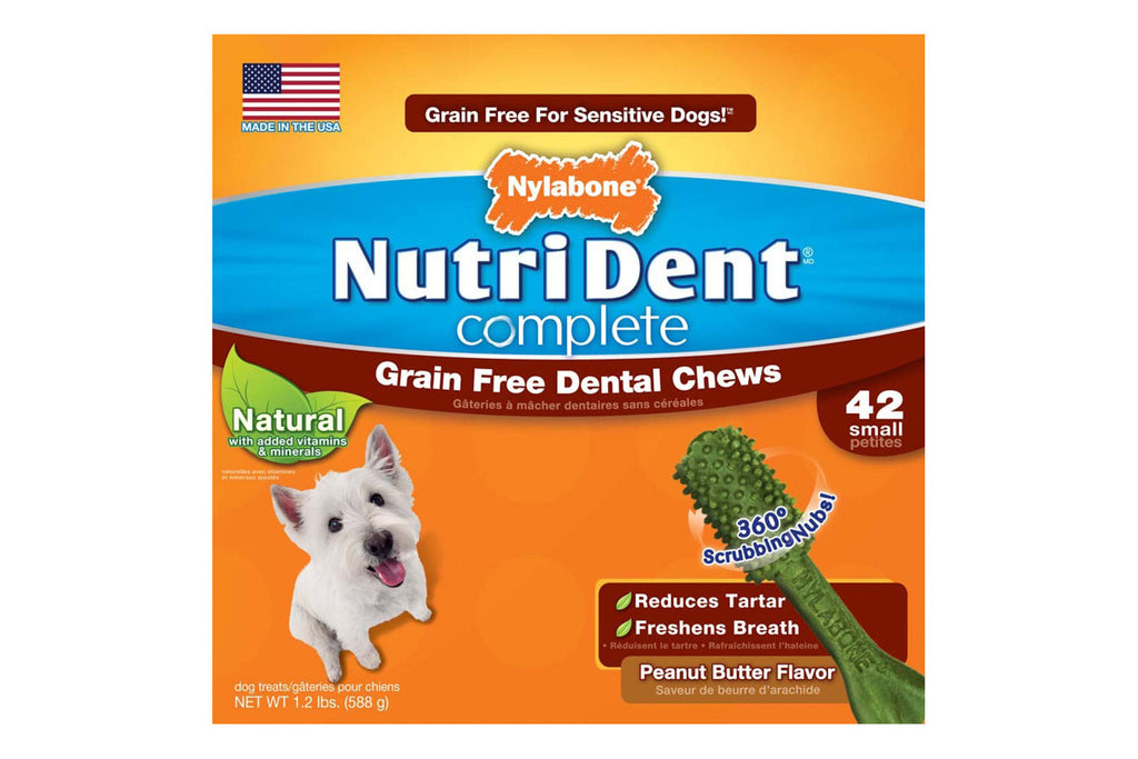 Nutri Dent Complete Grain Free Peanut Butter Dental Chew - Small