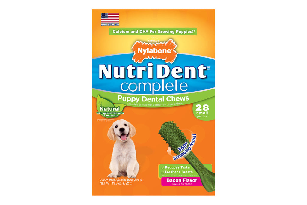 Nutri Dent Complete Puppy Bacon Dental Chew - Small