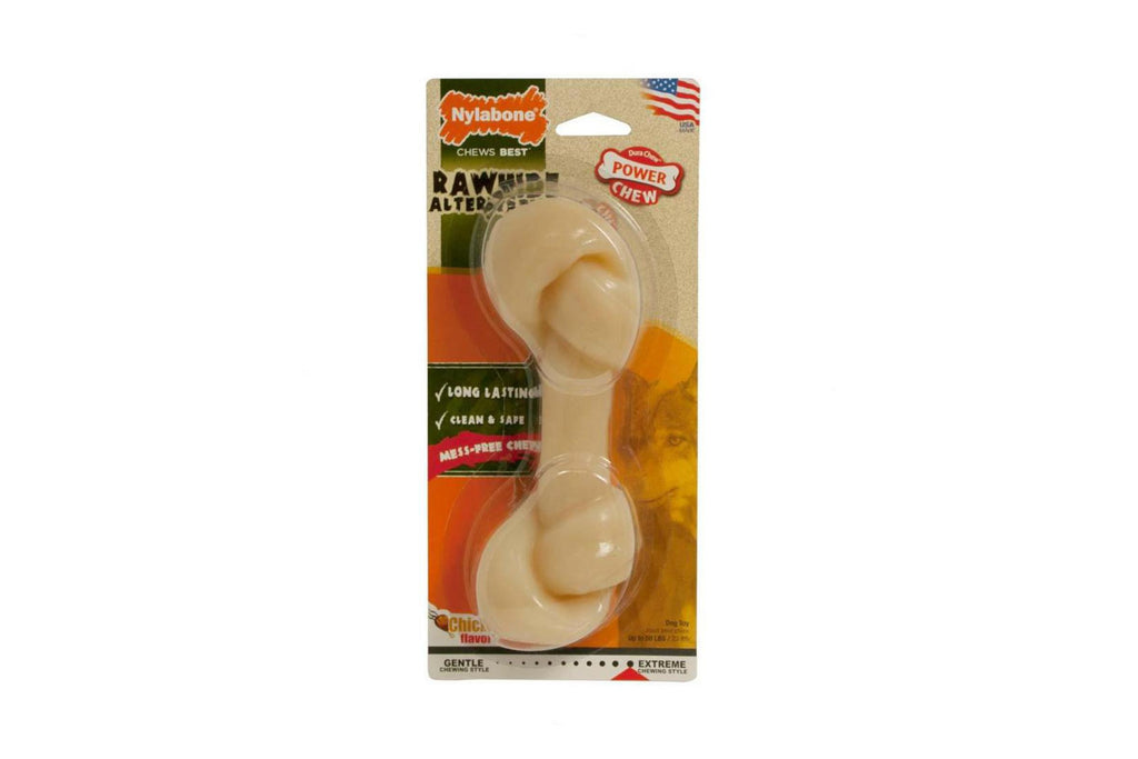 Nylabone Dura Chew Rawhide Alternative Knot Large Dog Bone